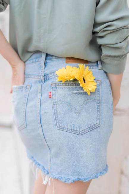 Saia Jeans Longa